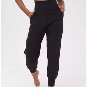 Aerie Black High-Waisted Joggers